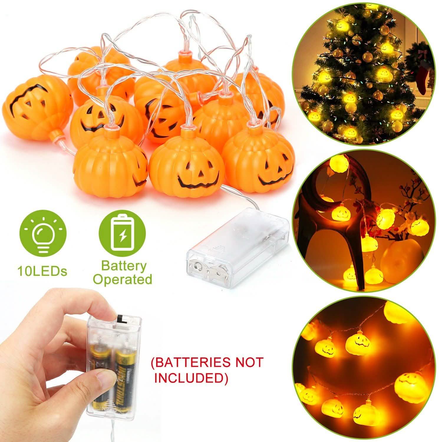 Halloween String Light Pumpkin LED Lamps Battery Powered