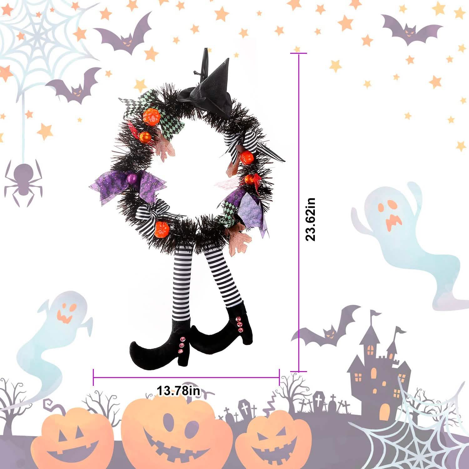 ハロウィン ウィッチリース かぼちゃ飾り