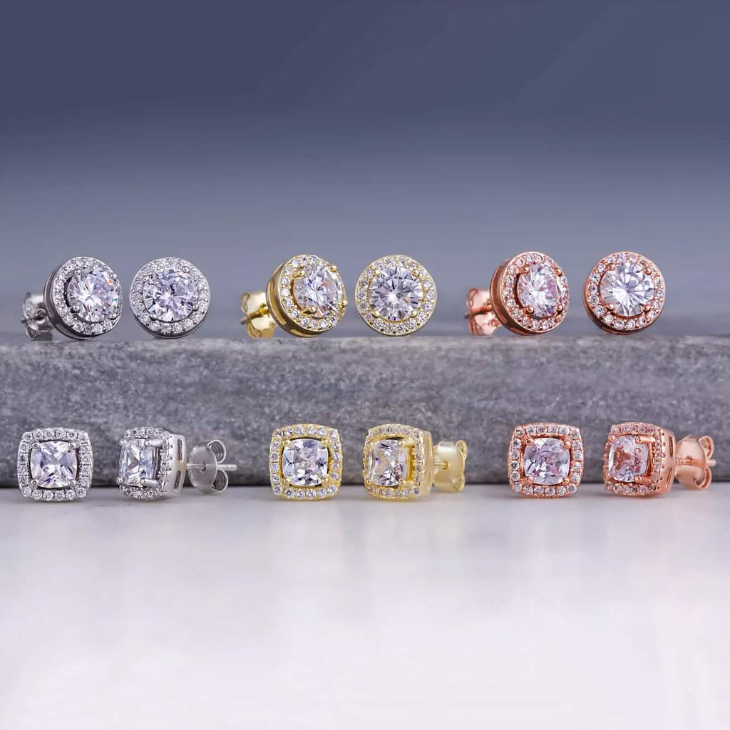 Clous d'oreilles diamants sertis clos