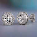 Clous d'oreilles diamants sertis clos