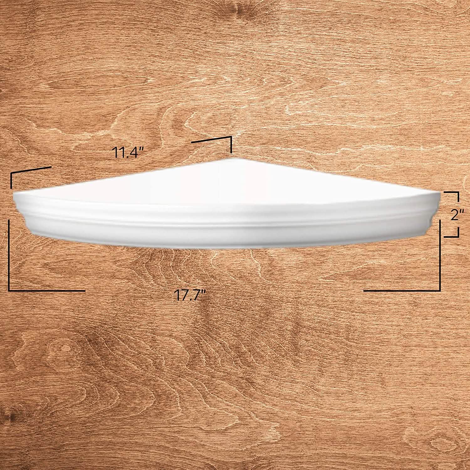 Halter Corner Floating Shelf - Space Saving Round Design with No Visible Support