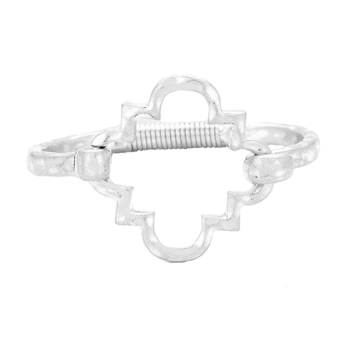Hammered Metal Petal Hook Bracelet
