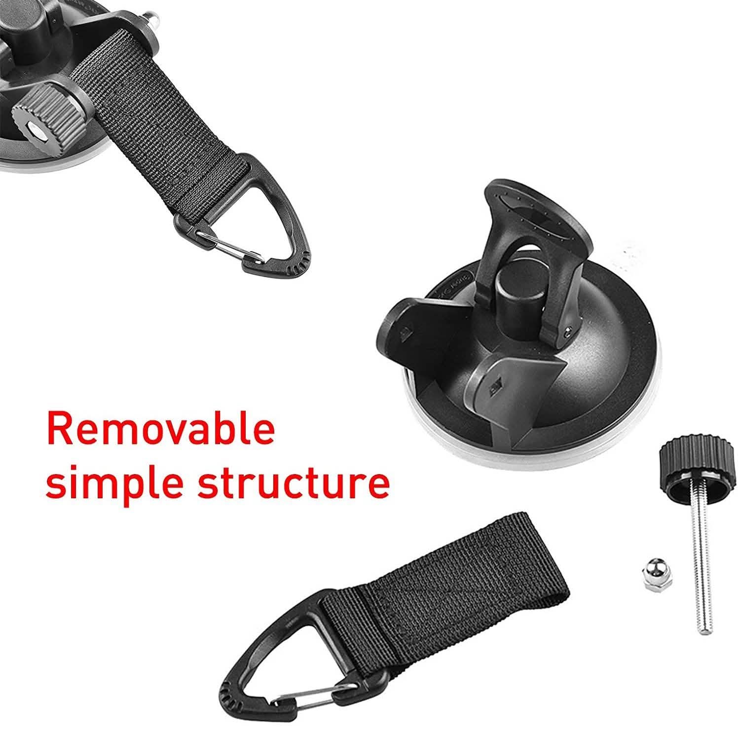 Hamnor Heavy Duty Car Camping Tie Down Suction Cups with Hooks