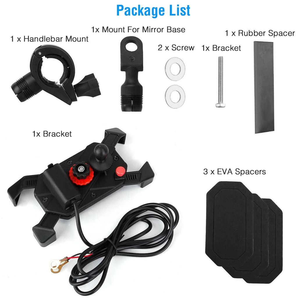 Handlebar Mirror Mobile Phone Holder
