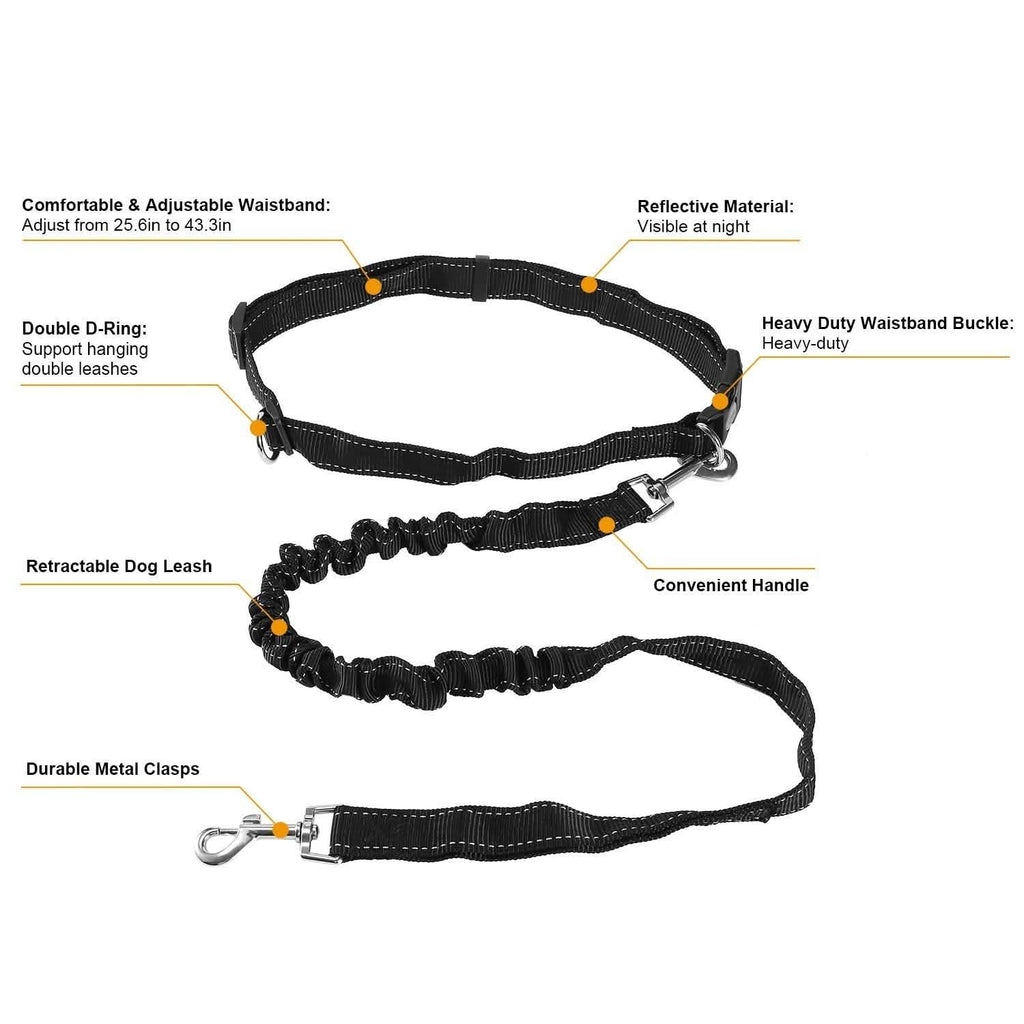 Ceinture Ventrale de Laisse Mains Libres pour Chien