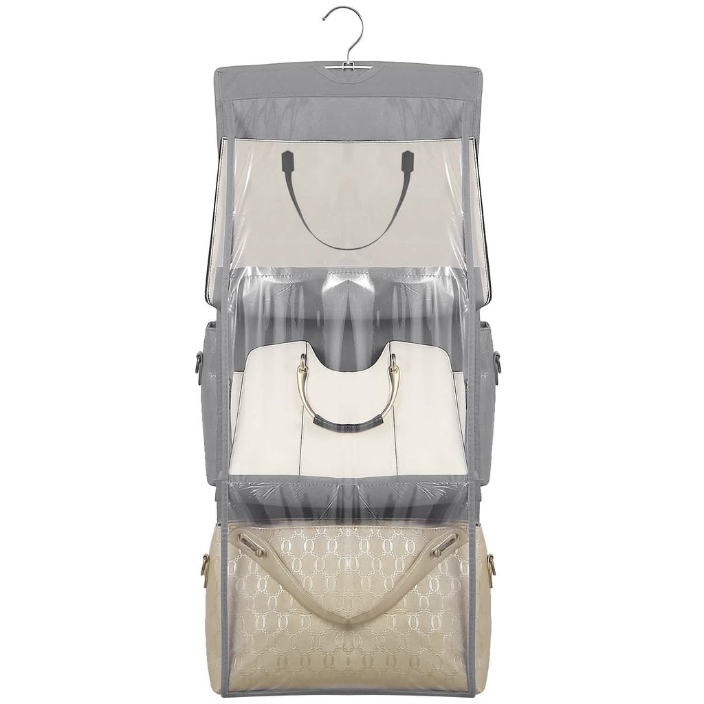 Hanging HandBag Organizer with 6 Pockets Closet Purse Storage