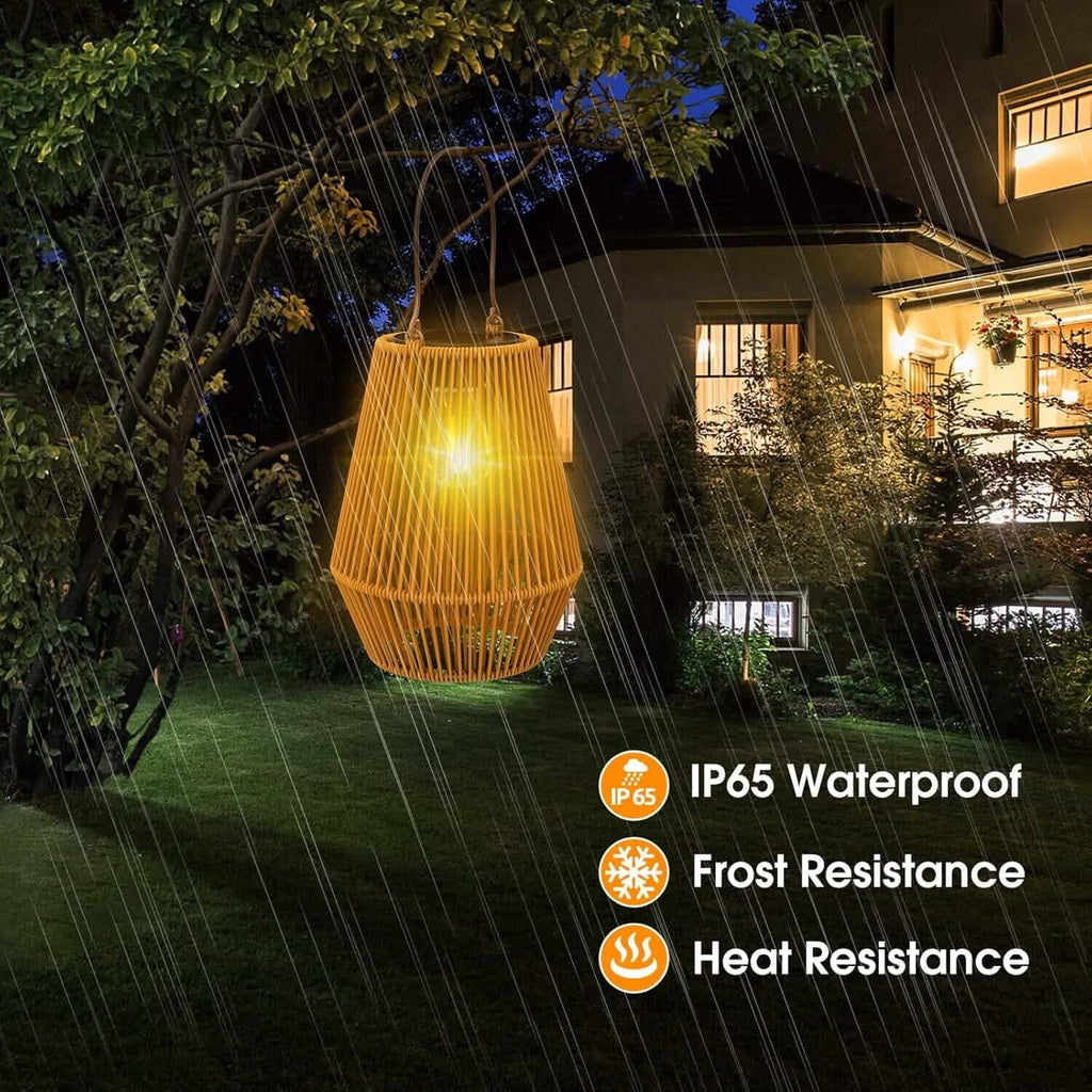 Hanging Solar Woven Lantern Solar Lamp Lights Decoration
