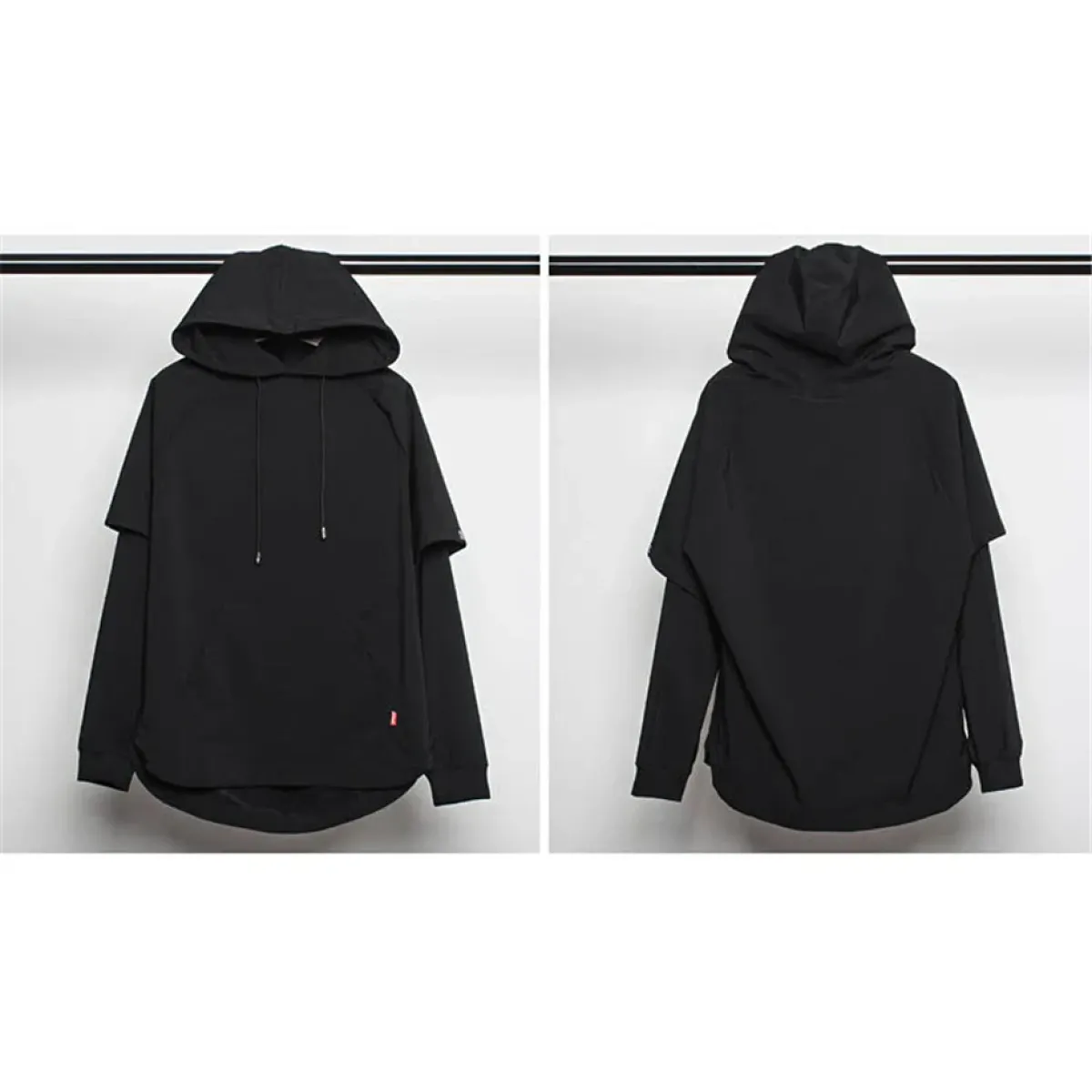 Layered Techwear Hoodie – Harajuku Streetwear