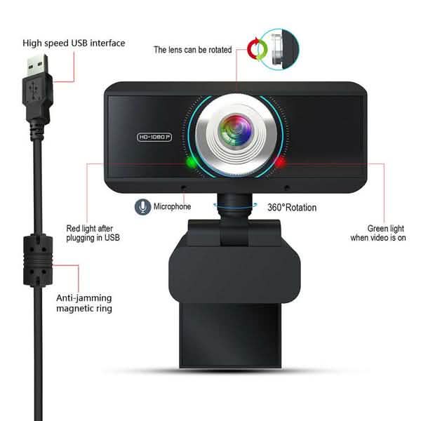 HD 1080P Desktop PC Video Calling Webcam with Microphone