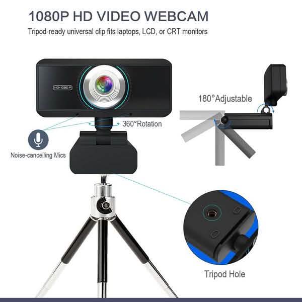 HD 1080P Desktop PC Video Calling Webcam with Microphone