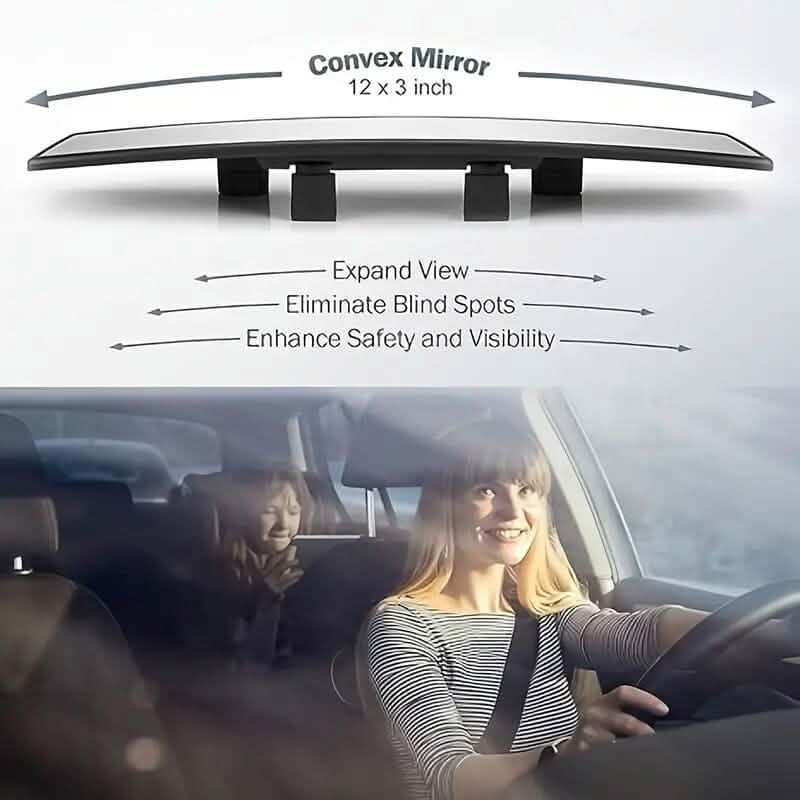 HD Wide-Angle Rearview Mirror for Cars, SUVs and Trucks
