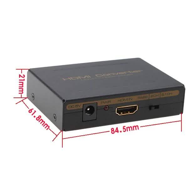 Extracteur audio HDMI vers HDMI + SPDIF + RCA G/D - Convertisseur