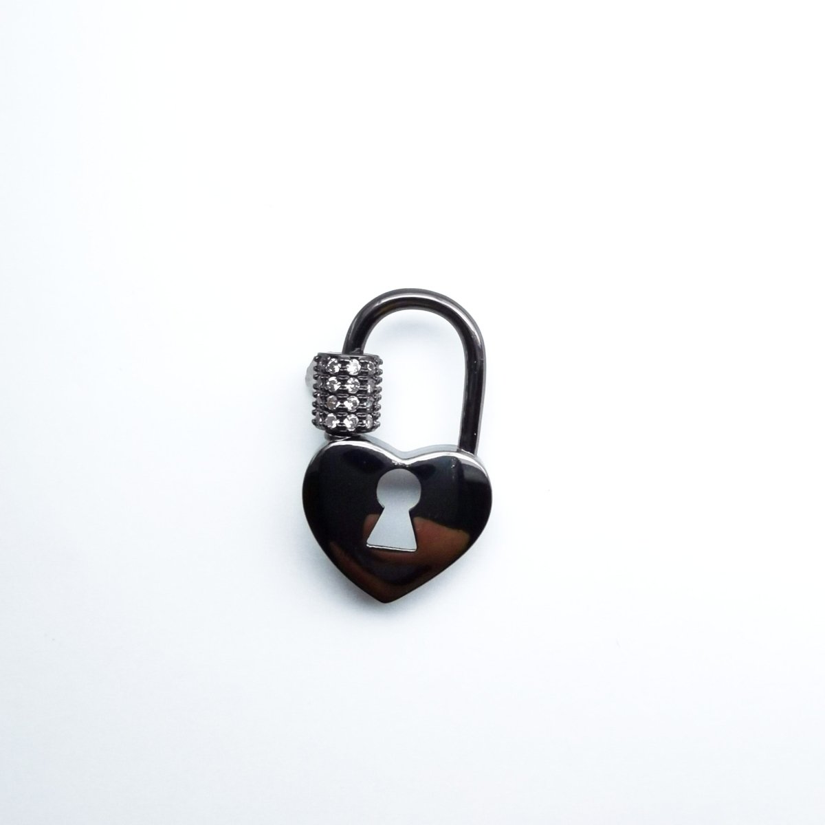 Heart Carabiner Lock, Screw Lock, Gold Filled Clasp Padlock For DIY Jewelry Making K-776