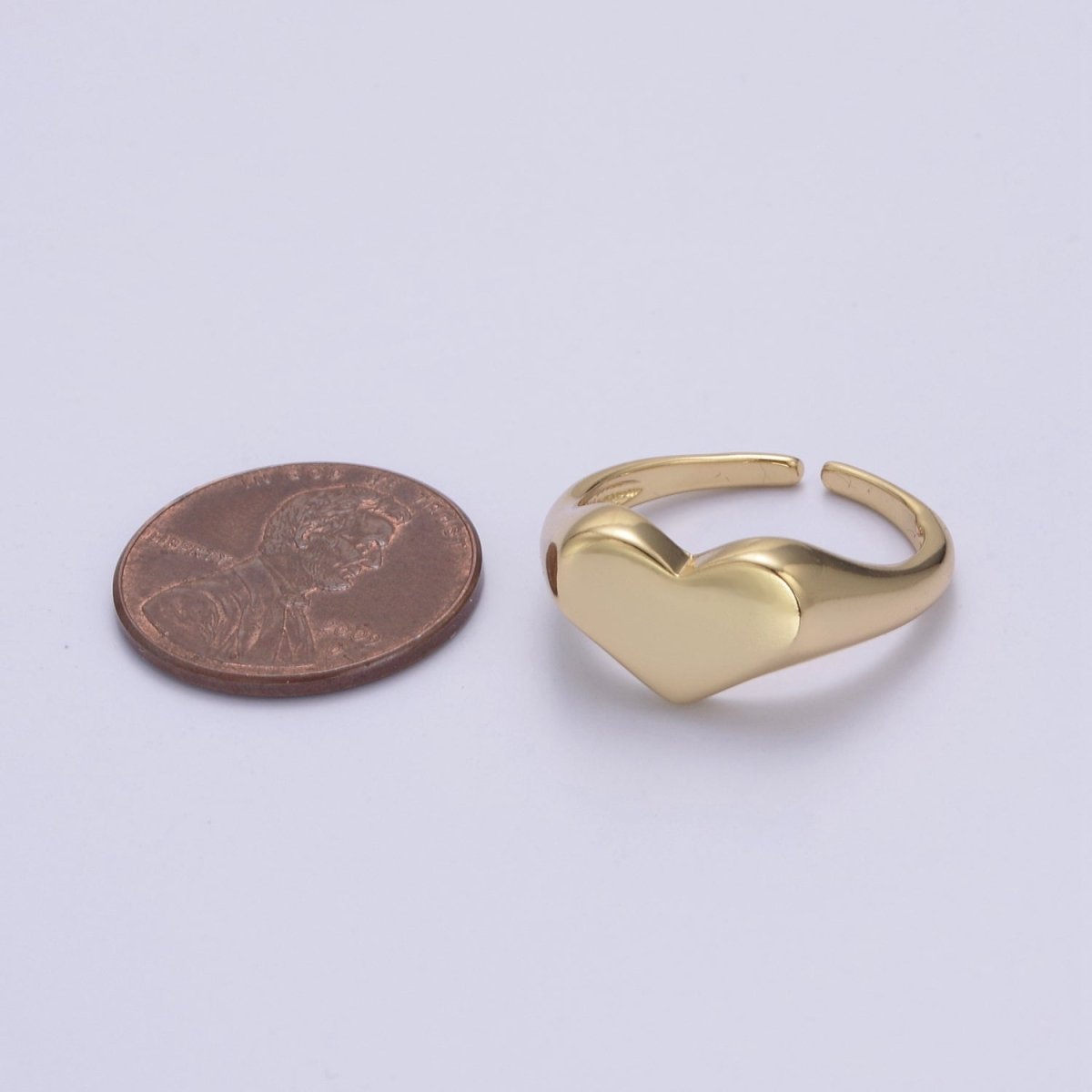 Heart Signet Ring, Heart Ring, Chunky Ring, Statement Ring, Gold Signet Ring, Dainty Ring, Minimalist Ring, Stacking Ring U-491