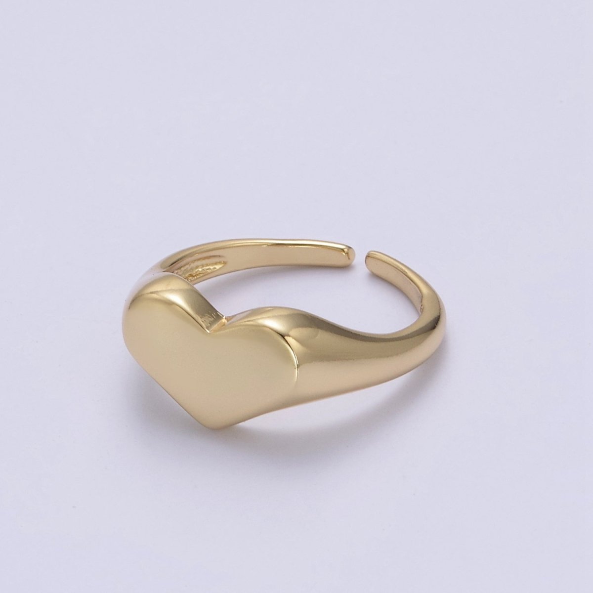 Heart Signet Ring, Heart Ring, Chunky Ring, Statement Ring, Gold Signet Ring, Dainty Ring, Minimalist Ring, Stacking Ring U-491