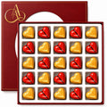 Andy Anand White Chocolate Heart Gift Box, 25 pc, 60% Cocoa – Gluten-Free, Silky Smooth, Valentine's Day, Anniversary & Special Gift