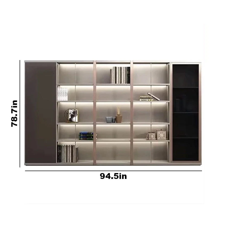 Langford · Office Shelves w/ Lighting & Wardrobe Storage