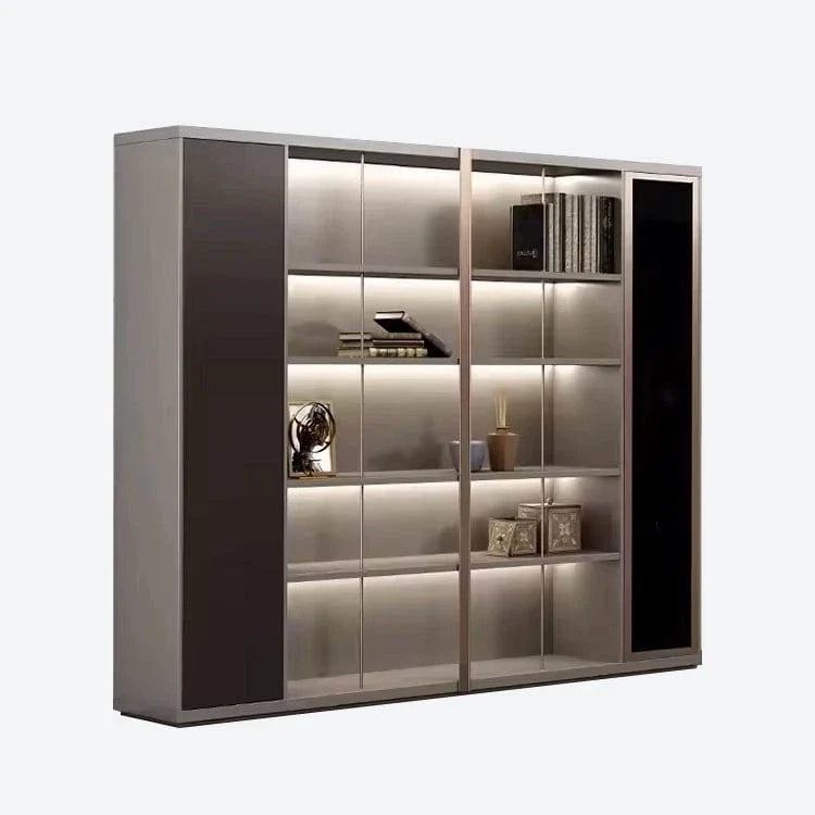 Langford · Office Shelves w/ Lighting & Wardrobe Storage