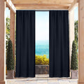 Heavy-Textured Indoor-Outdoor Blackout Curtains Pair Panel