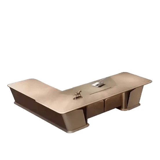 Cognac · Executive Desk w/ Mobile Storage
