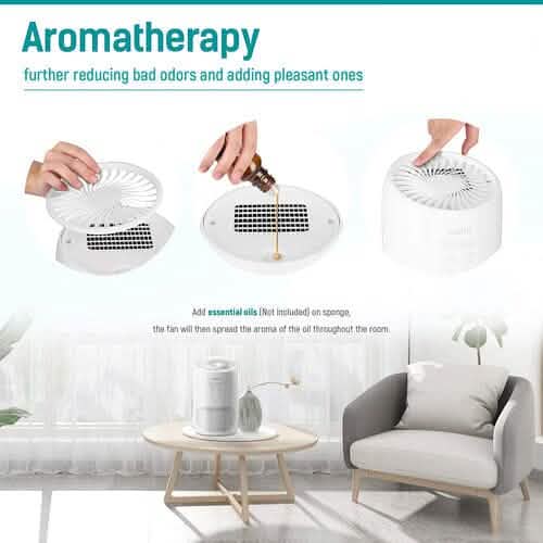 HEPA Air Purifier - Smoke Air Purifiers for Home with Fragrance Sponge