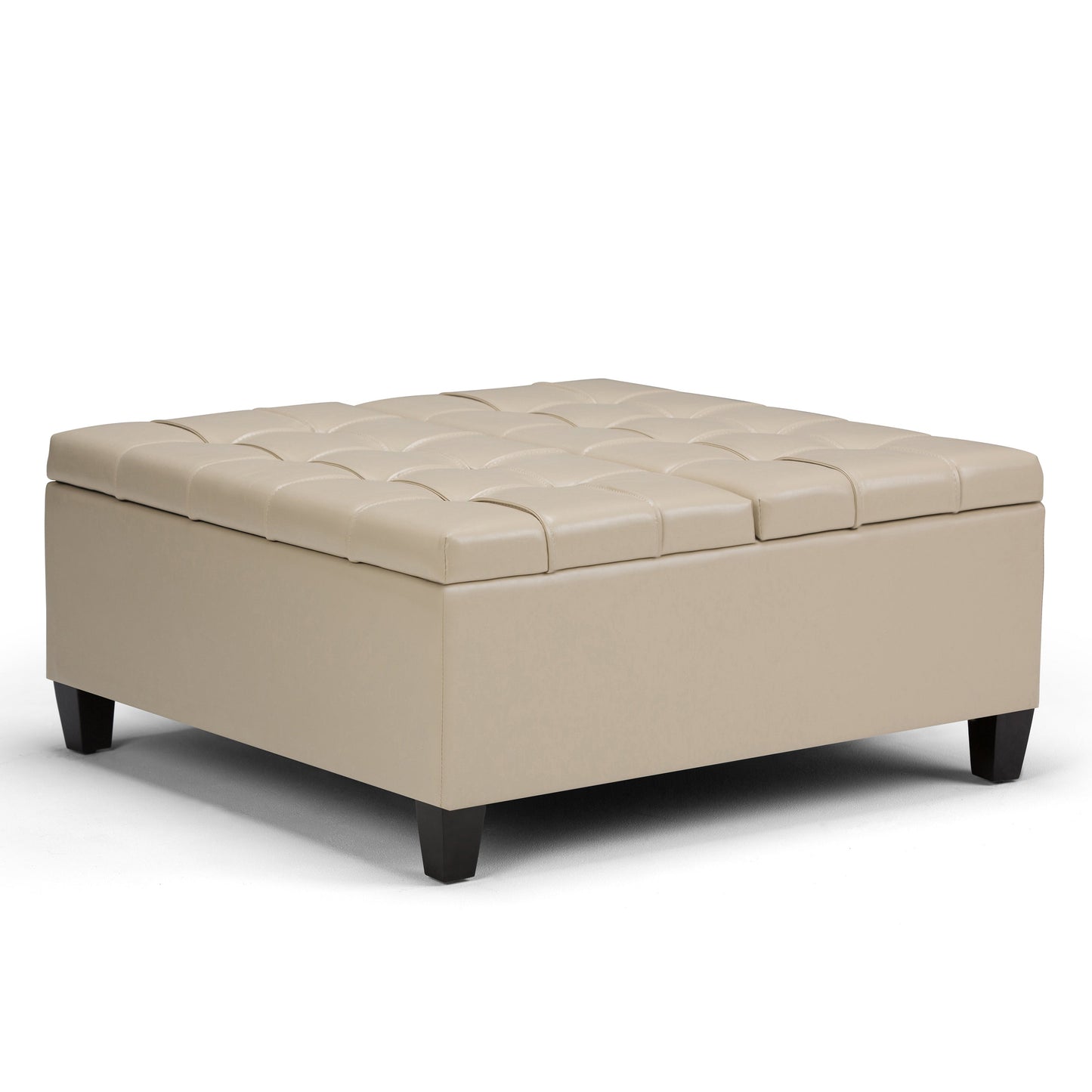 Harrison 36 Inch Wide Coffee Table Storage Ottoman in Satin