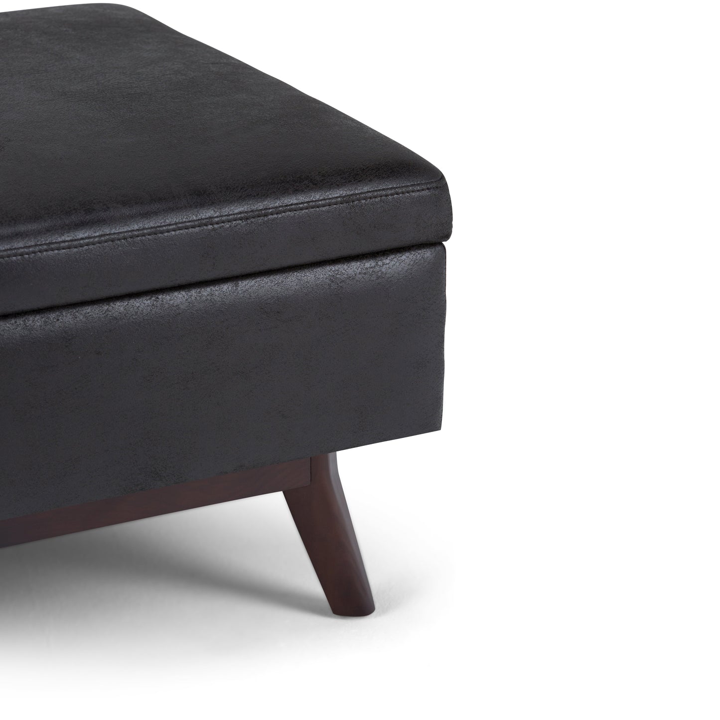 Owen 34 Inch Wide Coffee Table Storage Ottoman in Distressed