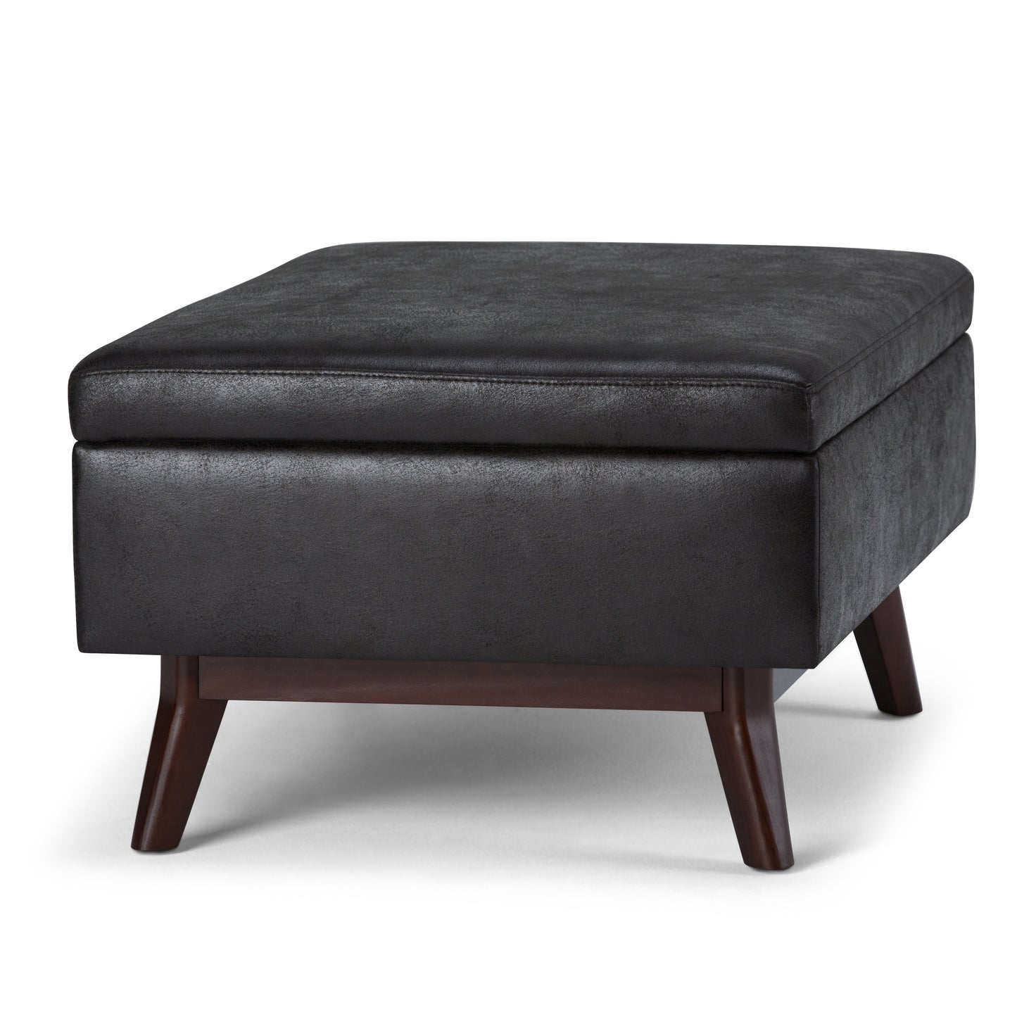 Owen 34 Inch Wide Coffee Table Storage Ottoman in Distressed