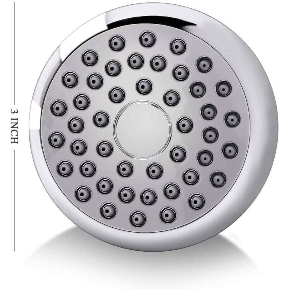 High Pressure Shower Head 3" Anti-clog Anti-leak Fixed with Adjustable Swivel Brass Ball Joint