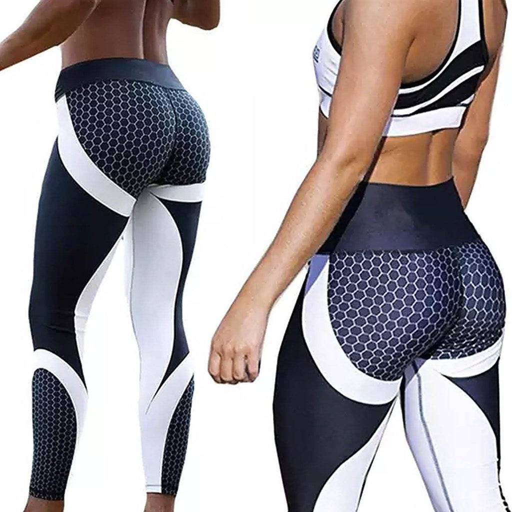 Pantalon de sport fitness yoga leggings ruchés taille haute alvéolés