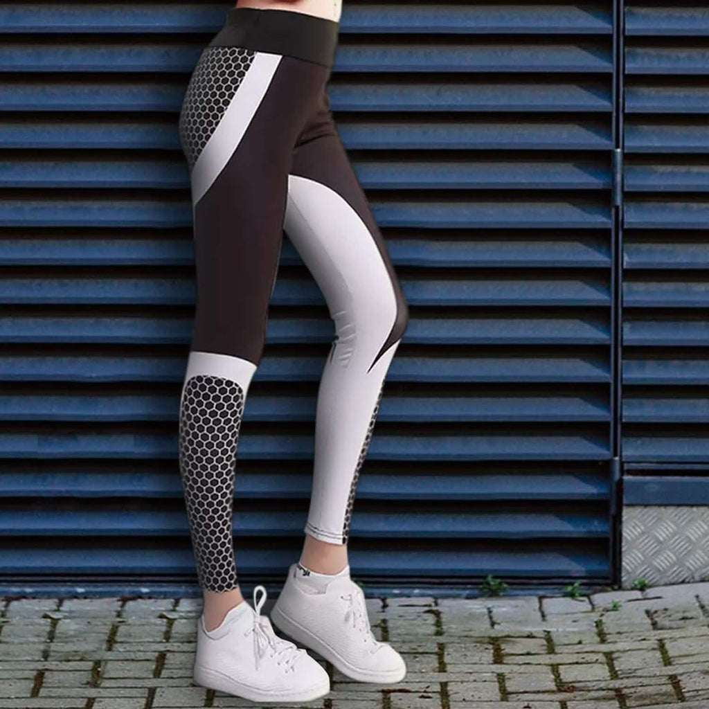 Pantalon de sport fitness yoga leggings ruchés taille haute alvéolés