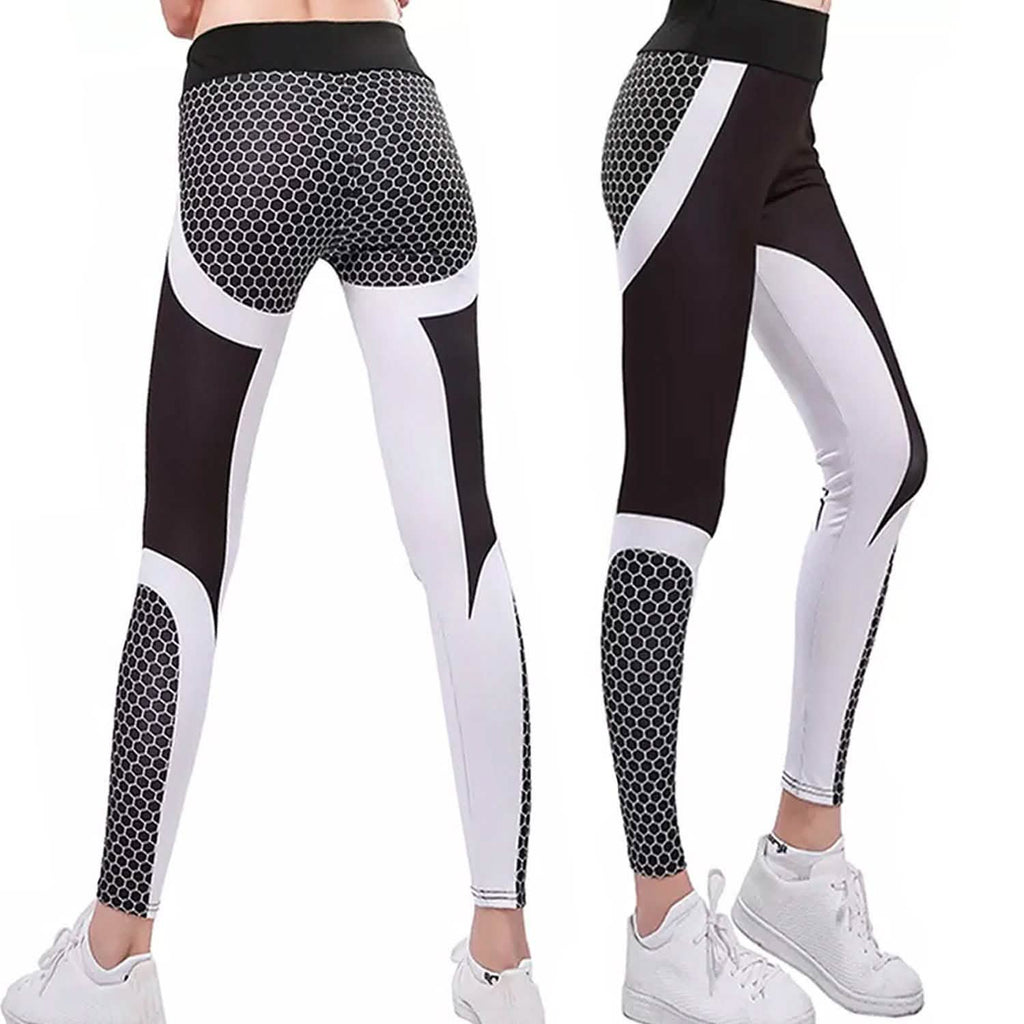Pantalon de sport fitness yoga leggings ruchés taille haute alvéolés