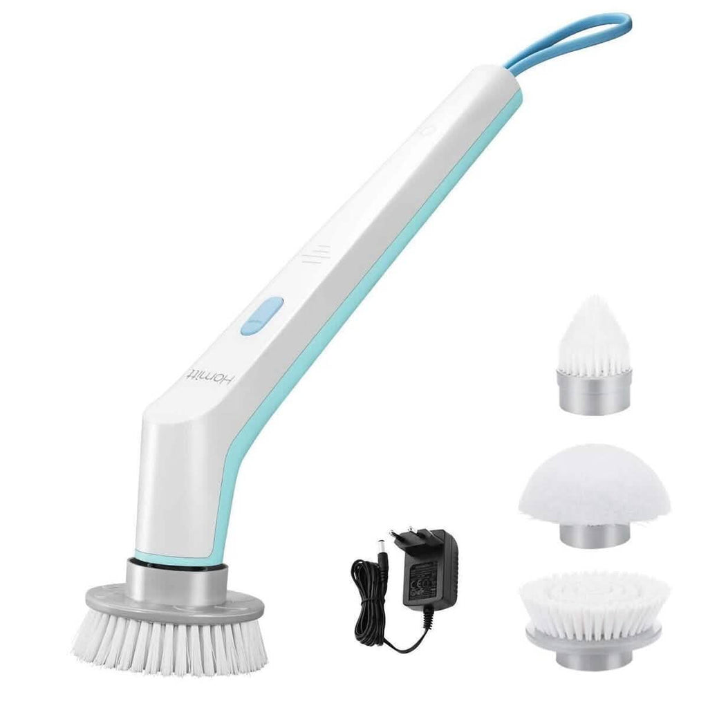 Brosse de nettoyage électrique sans fil HOMITT avec 3 têtes de brosse