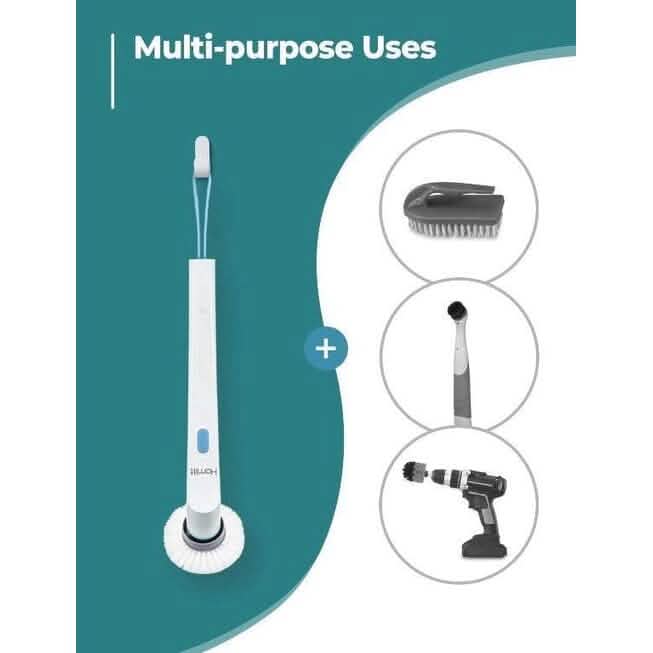 Brosse de nettoyage électrique sans fil HOMITT avec 3 têtes de brosse