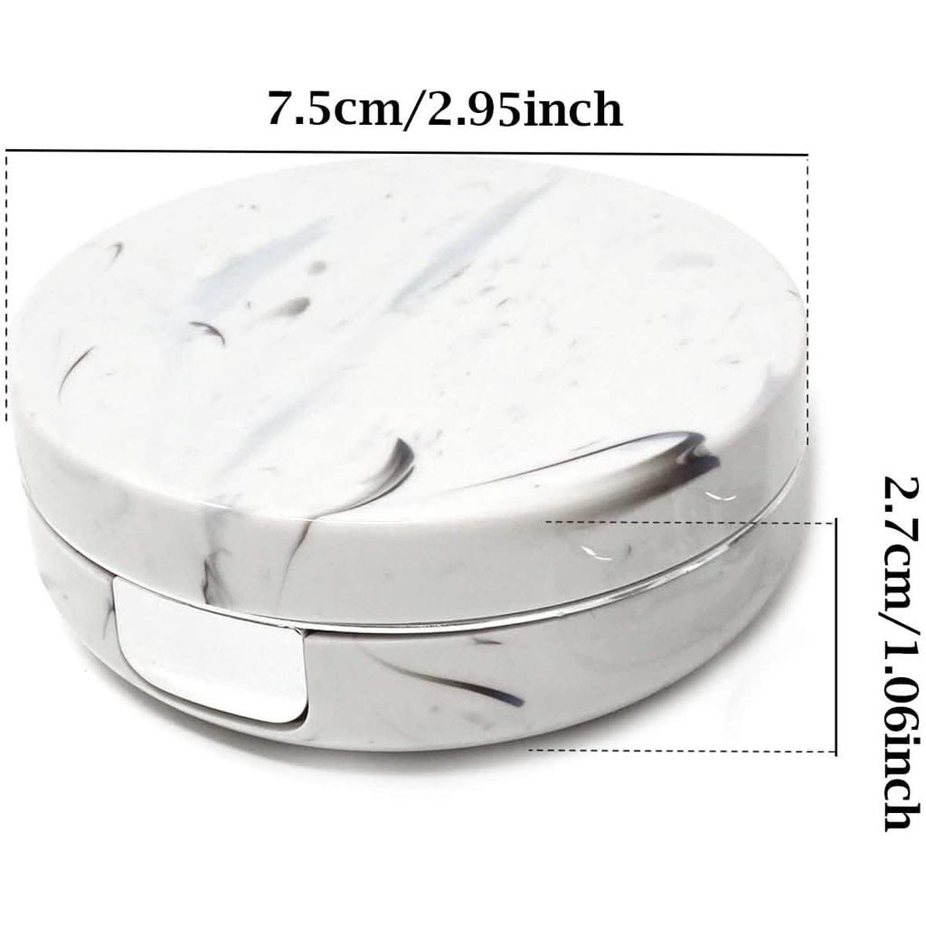 Honbay Fashion Marble Contact Lens Case with Mirror