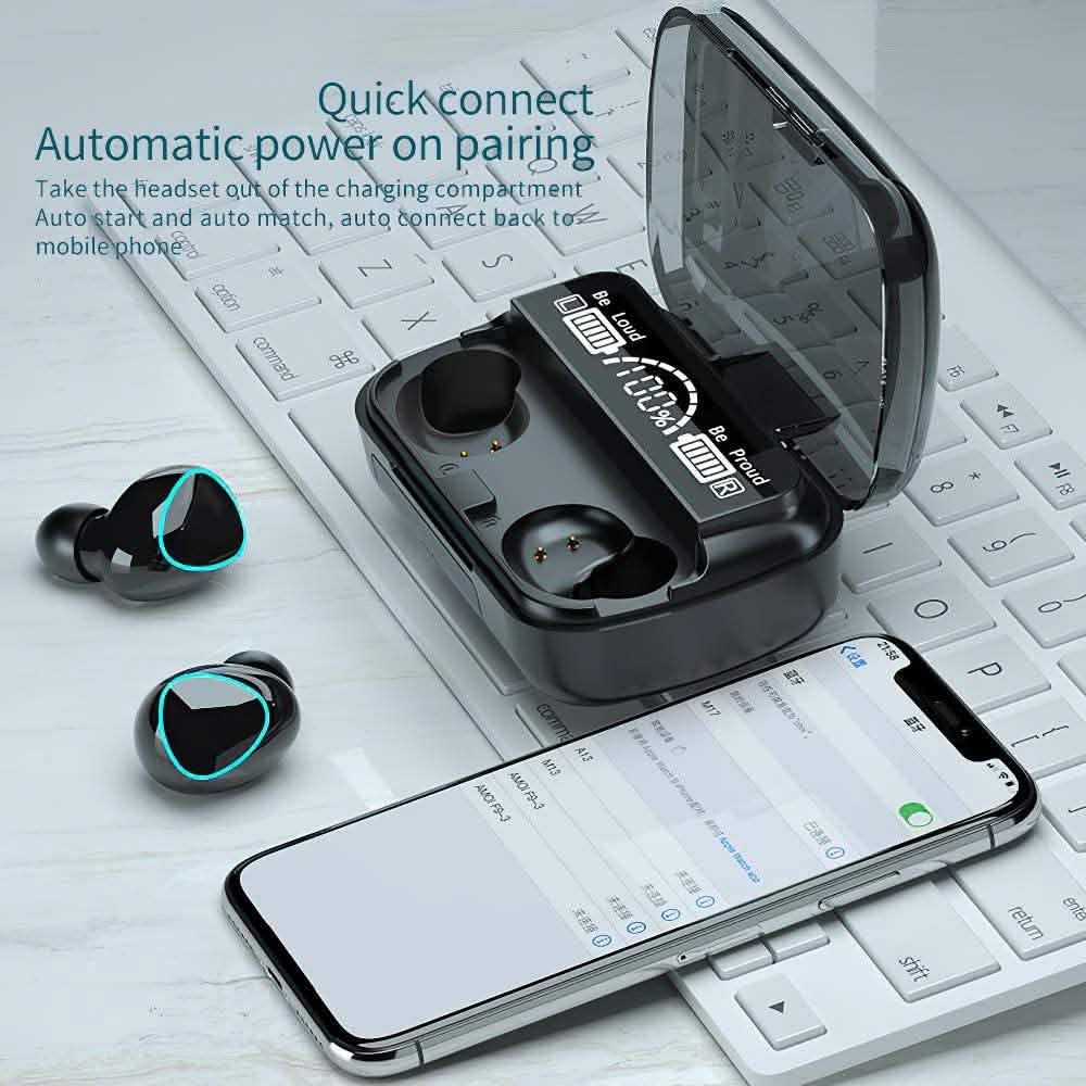 Hornorm Bluetooth 5.1 Earphones Auto Pairing Bluetooth Headphones