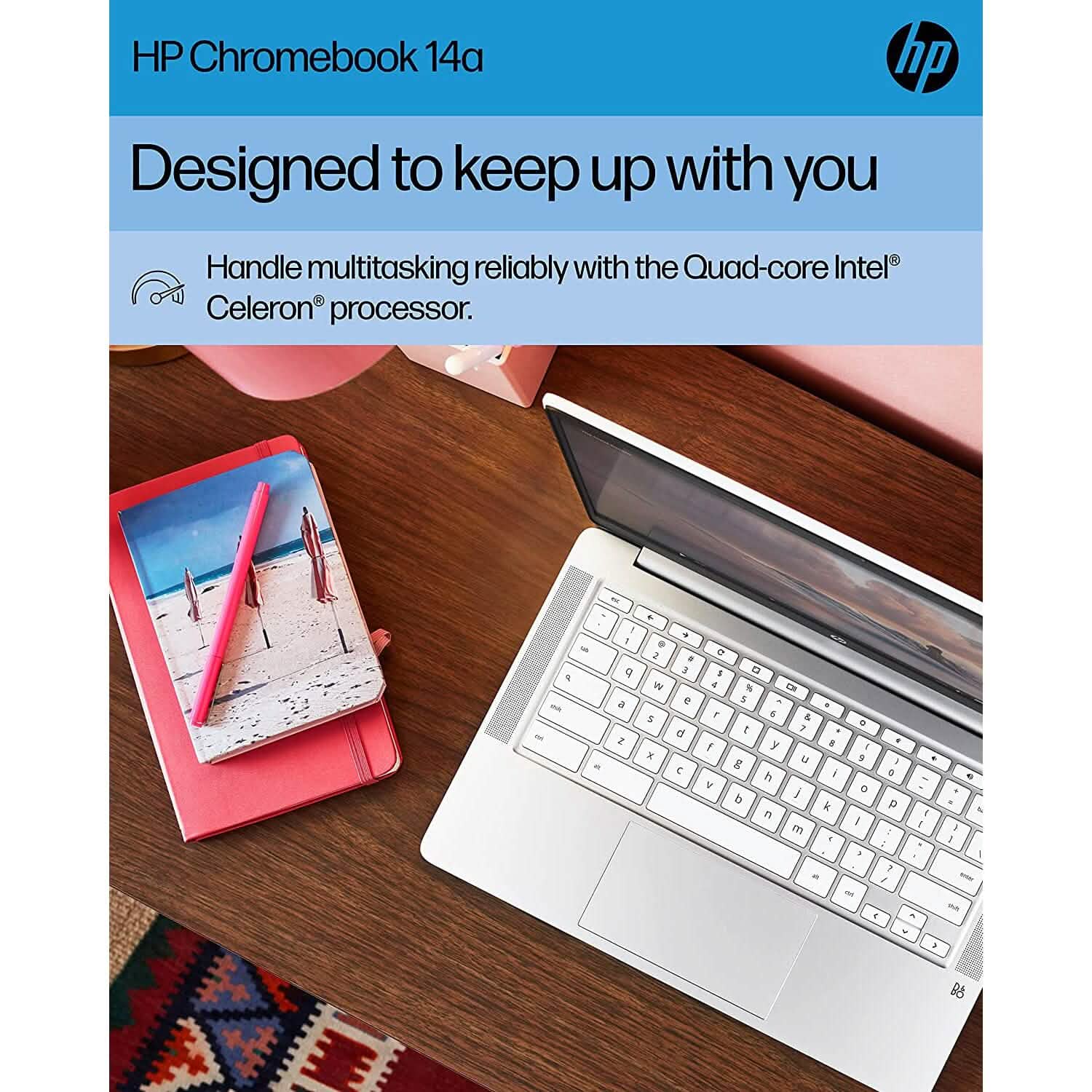HP Chromebook 14インチノートパソコン インテル Celeron N4120プロセッサー 4GB RAM 64GB SSD（リファービッシュ品）