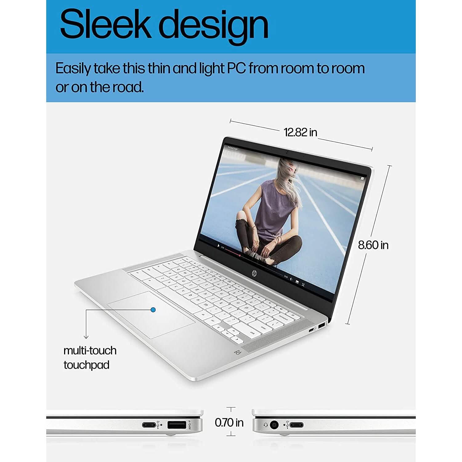 HP Chromebook 14インチノートパソコン インテル Celeron N4120プロセッサー 4GB RAM 64GB SSD（リファービッシュ品）