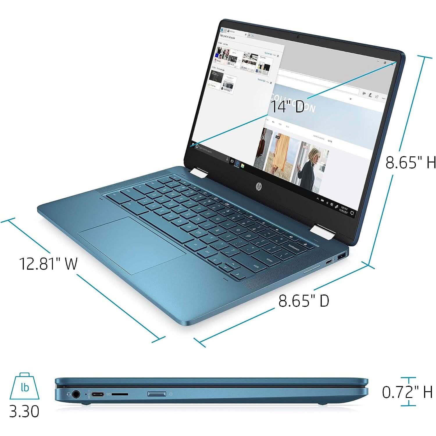 HP ラップトップ X360 14a Chromebook 14インチ HD タッチスクリーン（リファービッシュ品）