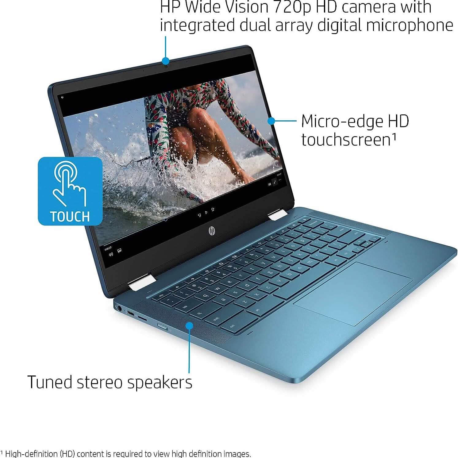 HP ラップトップ X360 14a Chromebook 14インチ HD タッチスクリーン（リファービッシュ品）