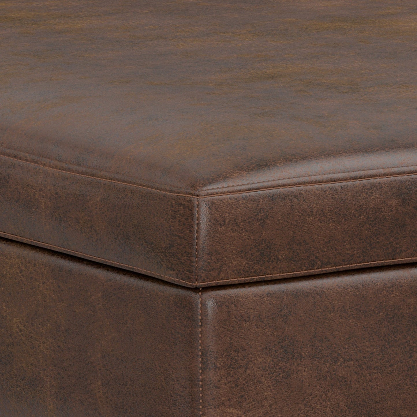 Owen 40 Inch Wide XL Square Coffee Table Storage Ottoman