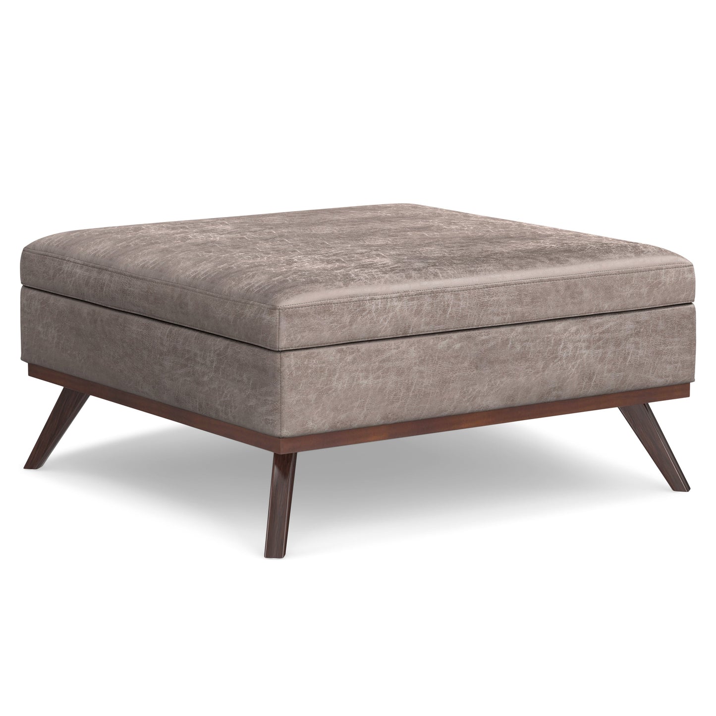 Owen 40 Inch Wide XL Square Coffee Table Storage Ottoman
