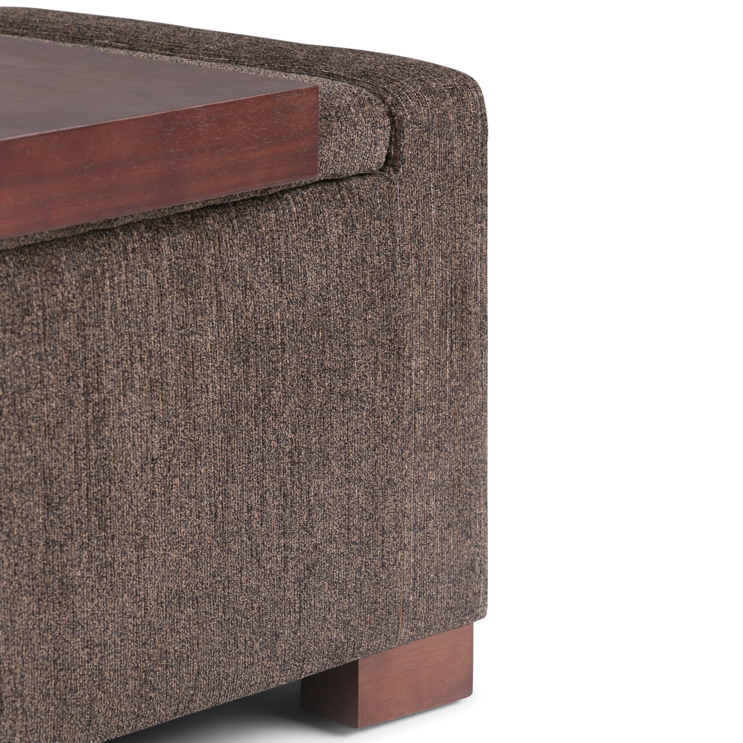 Bretton 42 Inch Wide Lift Top Storage Ottoman in Deep Umber