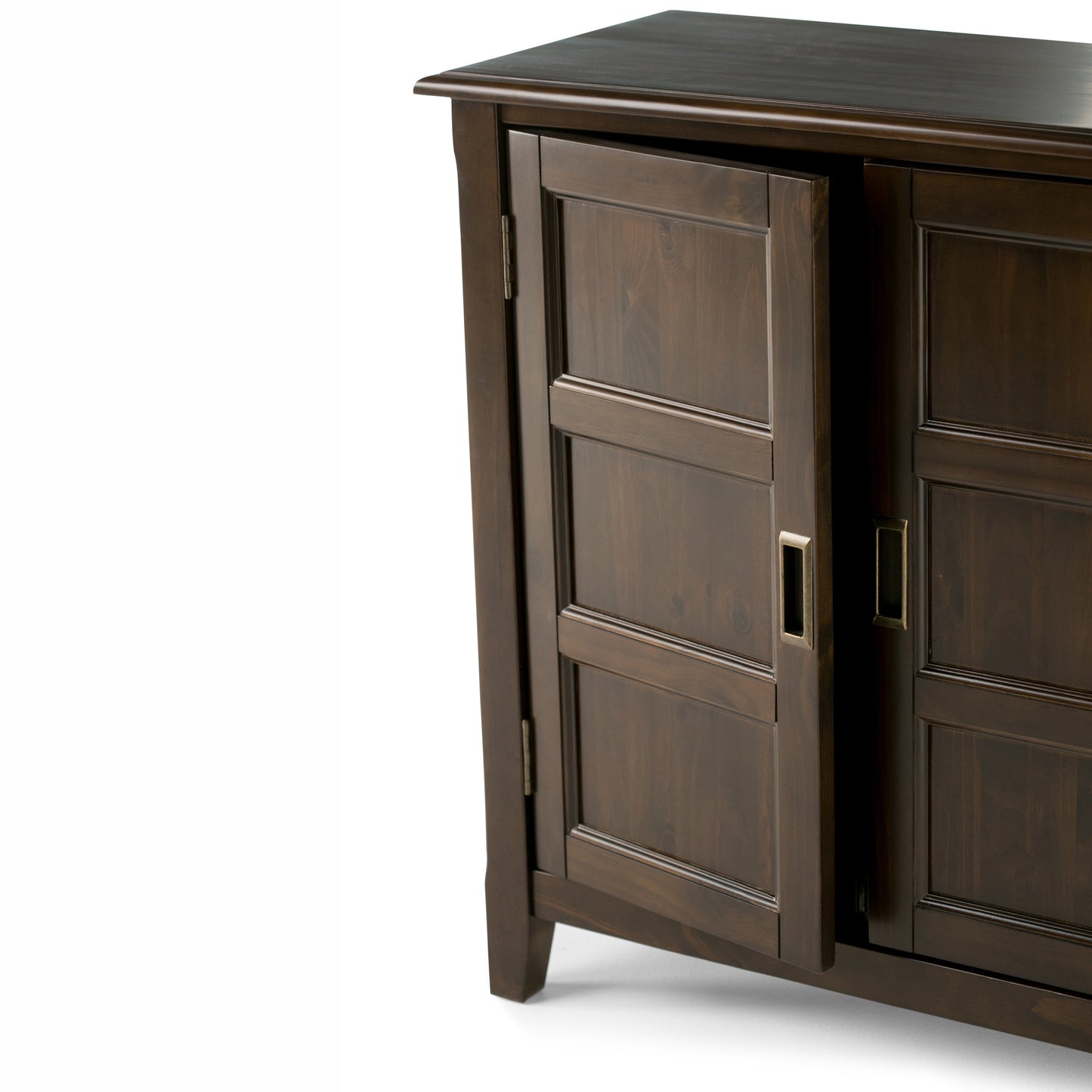 Burlington 30 Inch Wide Solid Wood Low Storage Cabinet in Mahogany