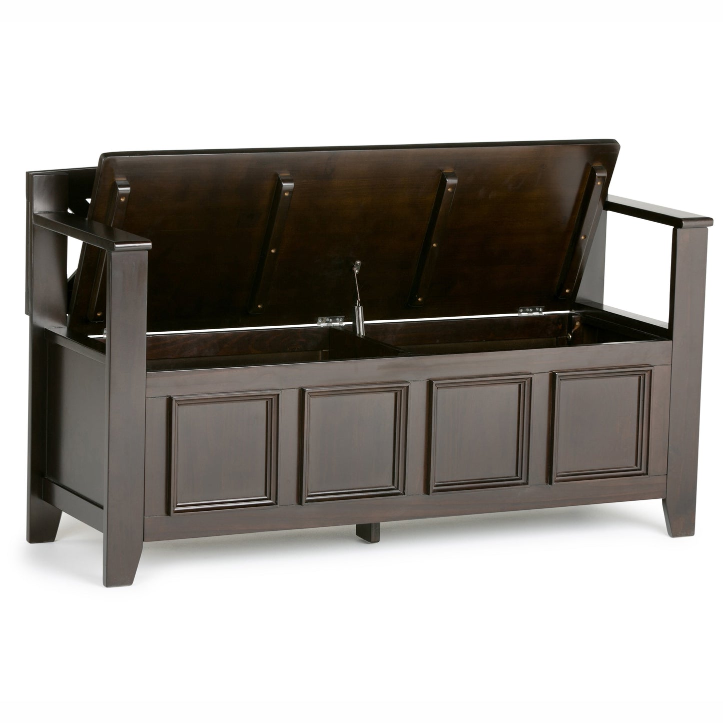 Amherst Solid Wood Entryway Storage Bench in Hickory