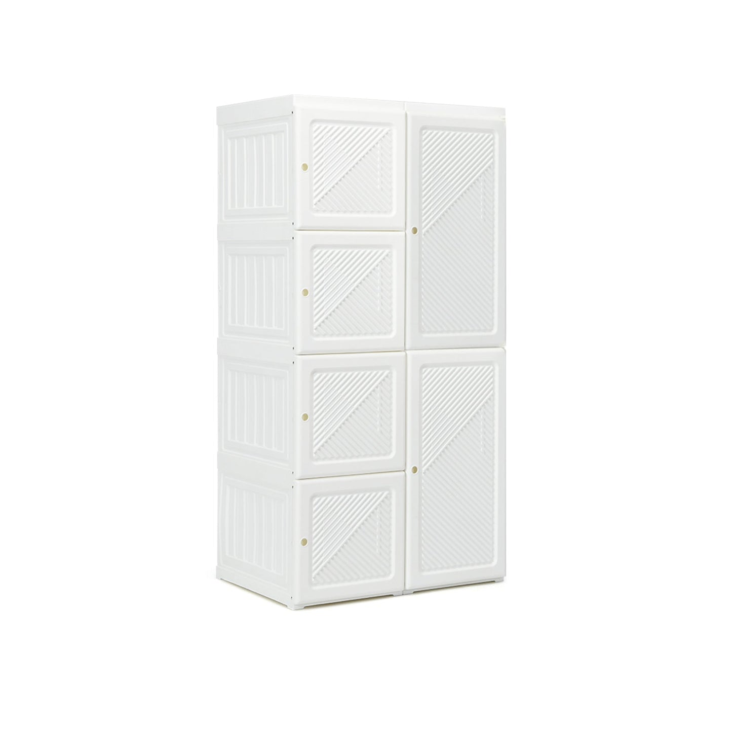 Foldable Armoire Wardrobe Closet with 8 Cubby Storage