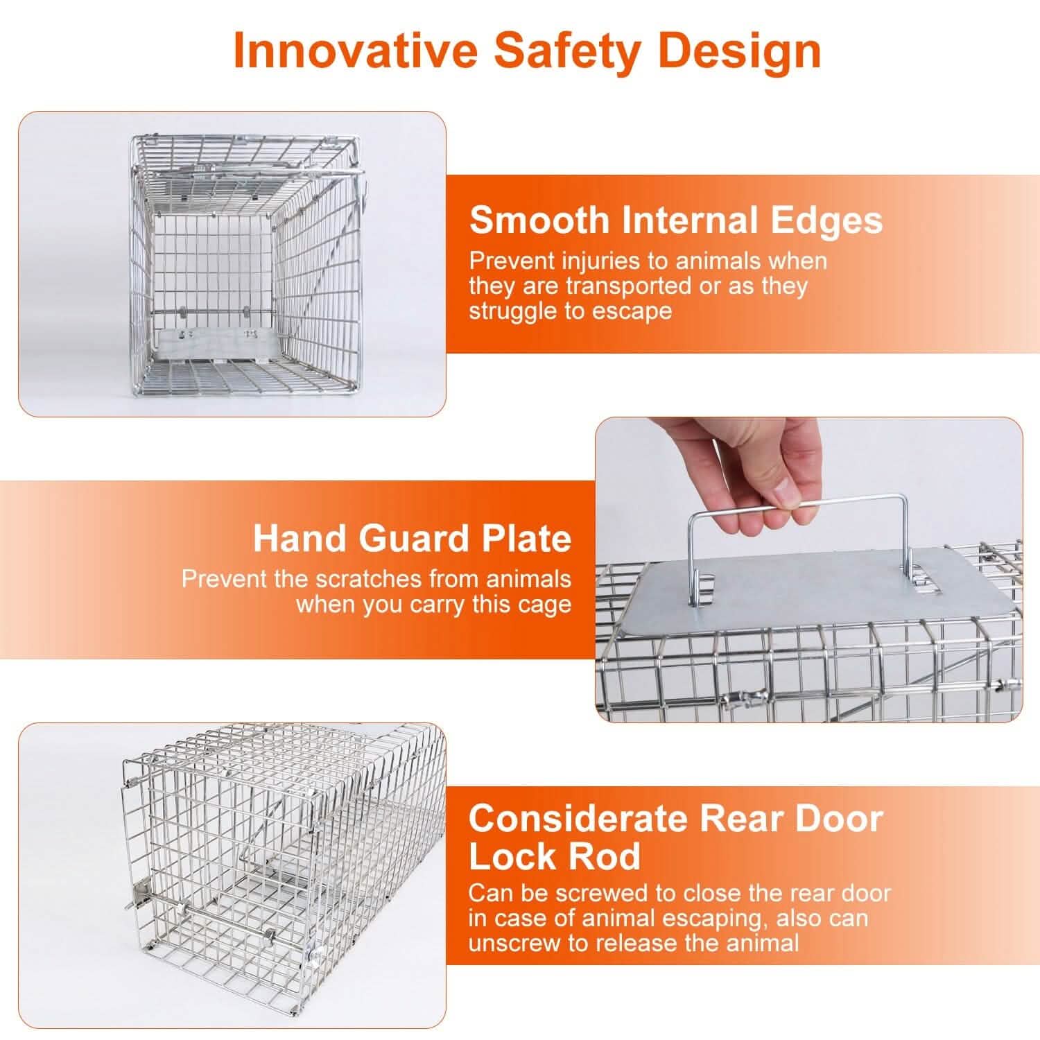 Humane Live Animal Rodent Cage Collapsible Galvanized Wire