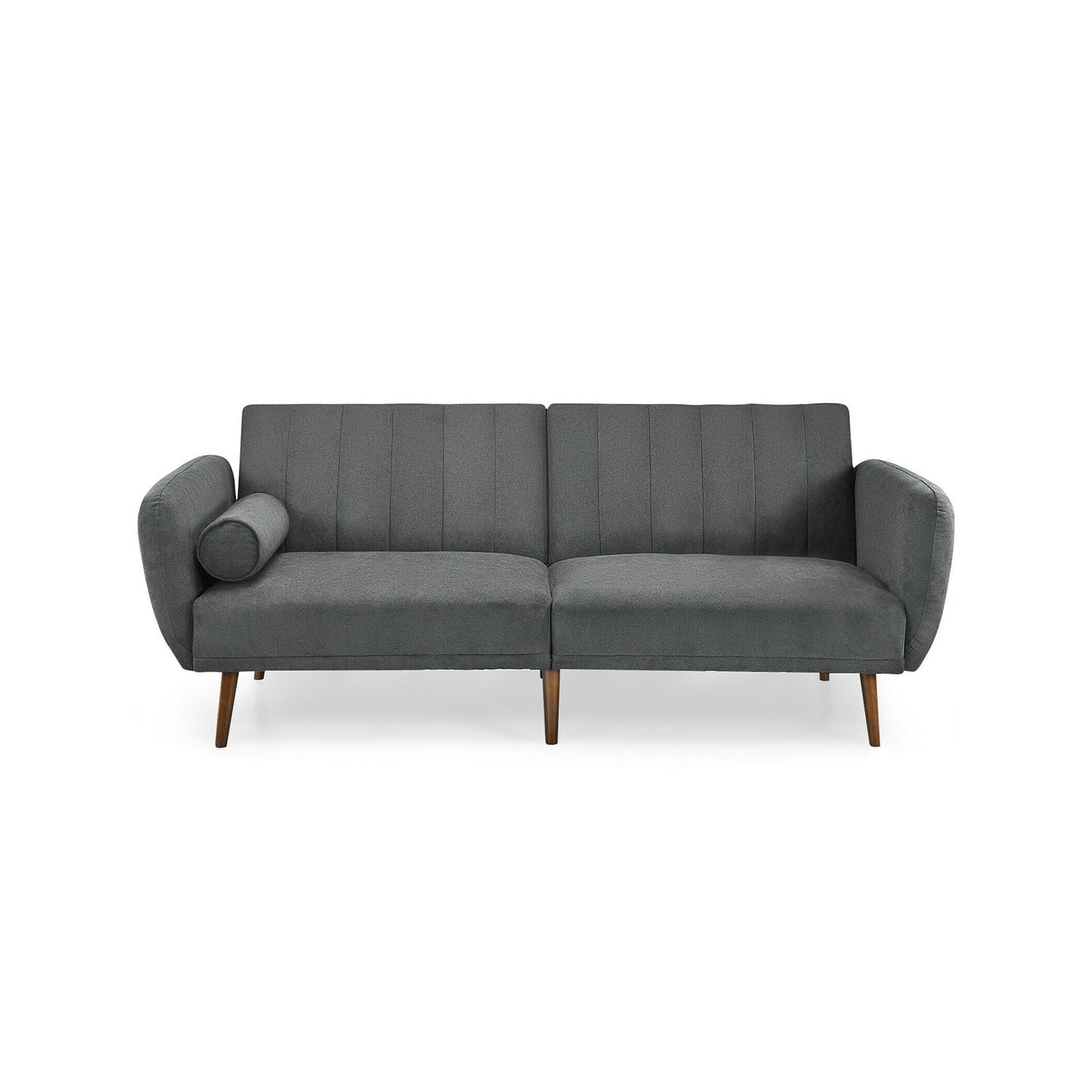 Convertible Futon Sofa Bed Adjustable Couch Sleeper with Wood Legs