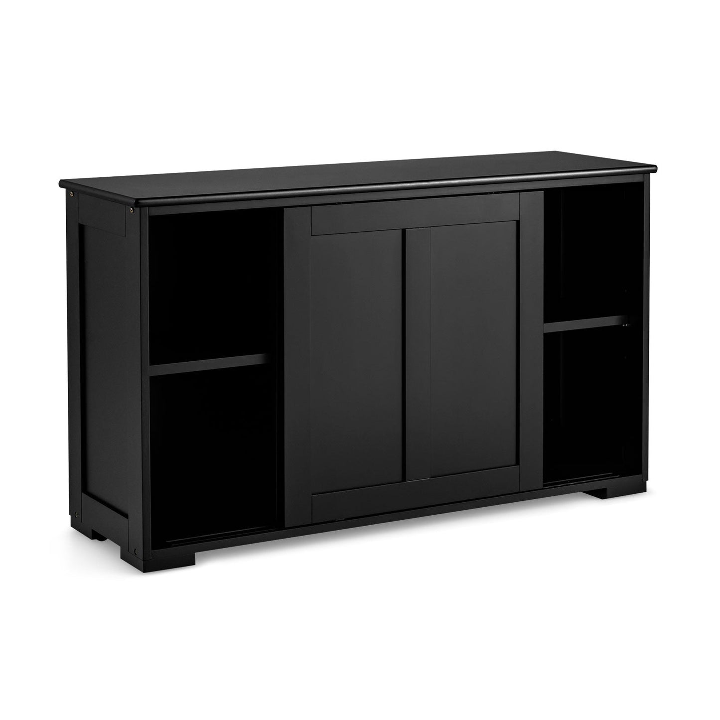 Kitchen Storage Cabinet with Wood Sliding Door