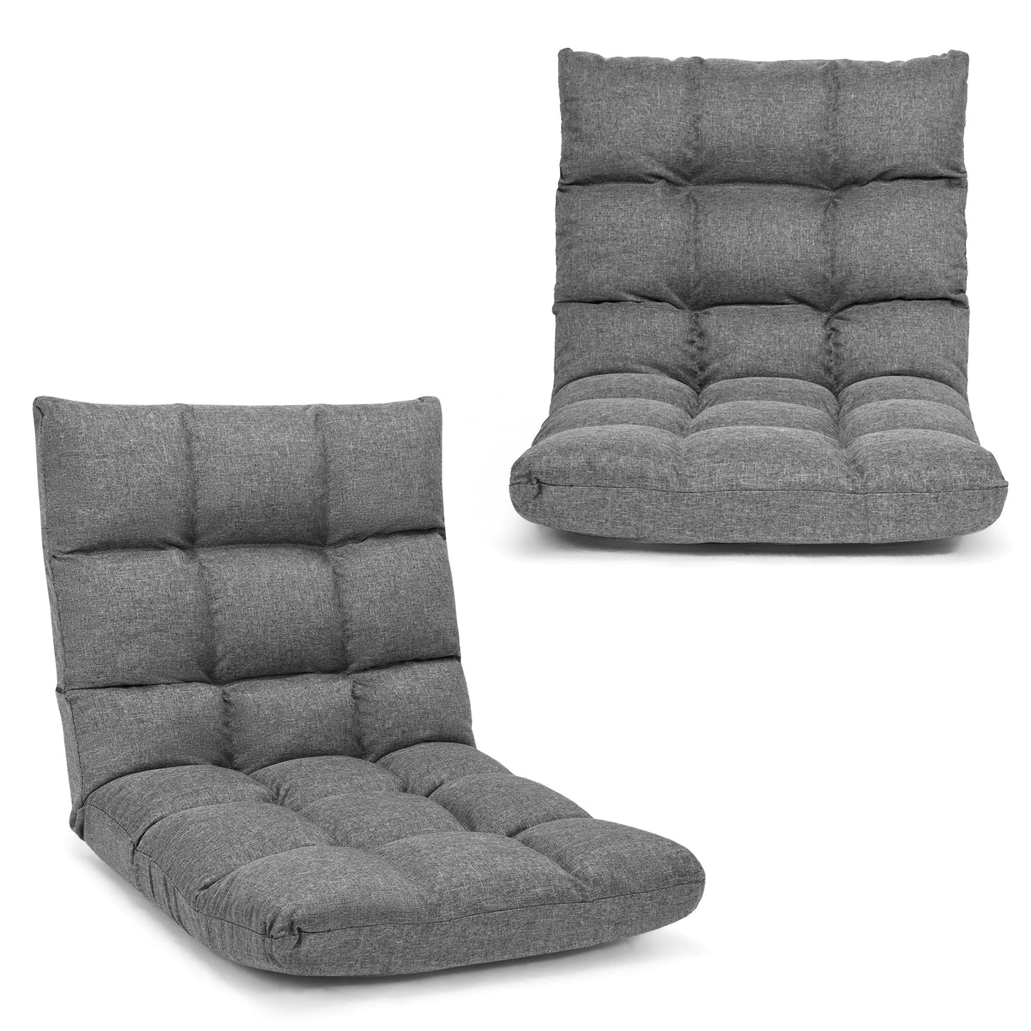 14-Position Adjustable Folding Lazy Gaming Sofa